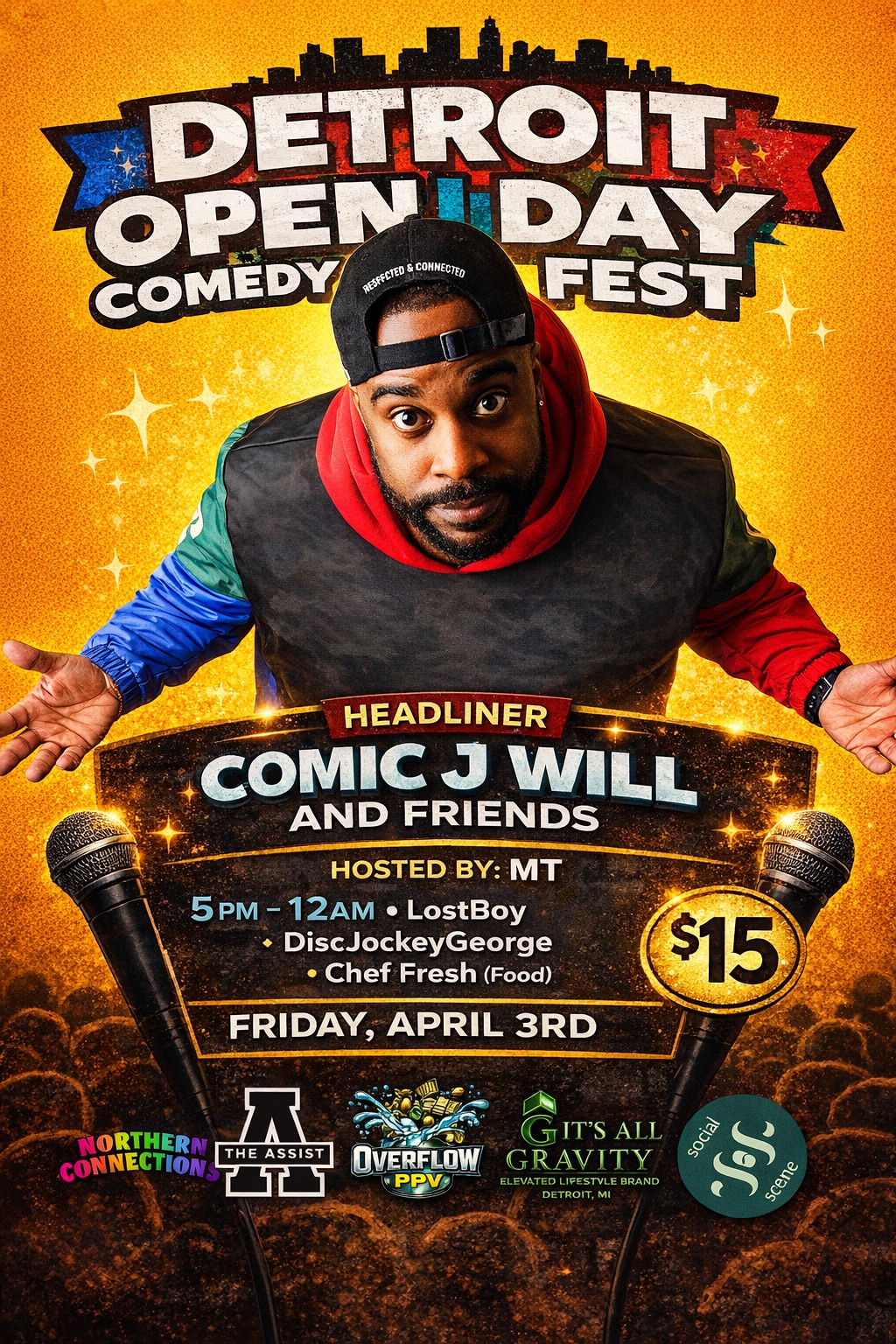 Detroit Open Day Comedy Fest — Comic J Will & Friends
